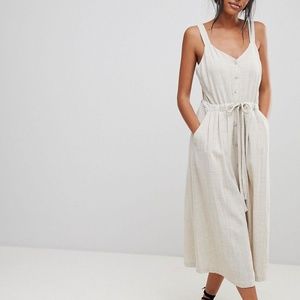 Moon River Button Up Linen Dress